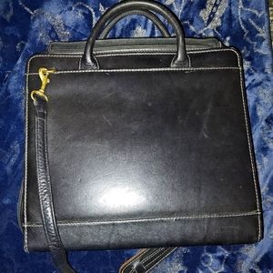 Franklin Covey Leather Crossbody Briefcase